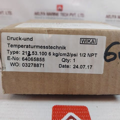 Wika En 837-1 Pressure Gauge 0-85 Psi