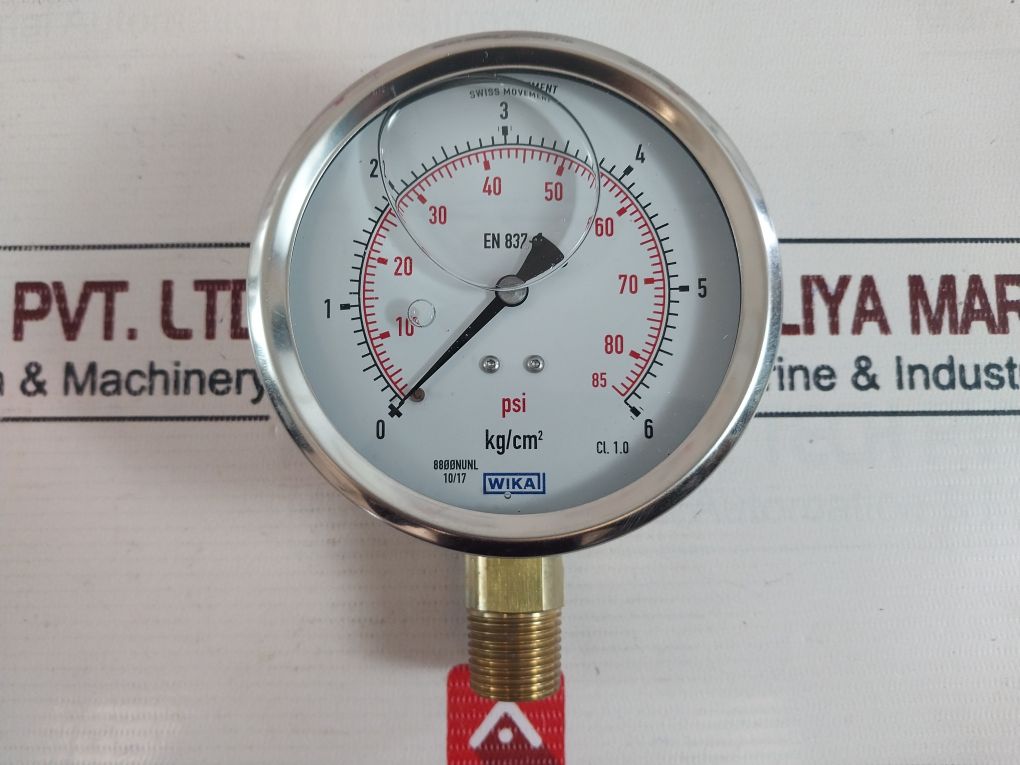 Wika En 837-1 Pressure Gauge 0-85 Psi
