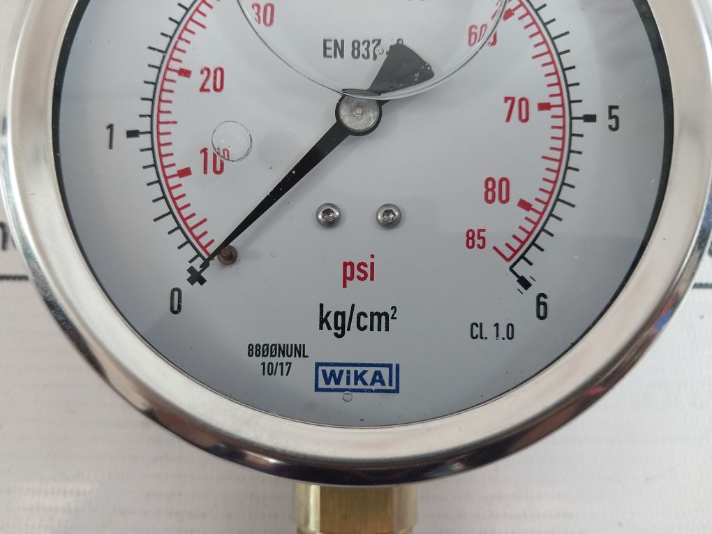 Wika En 837-1 Pressure Gauge 0-85 Psi