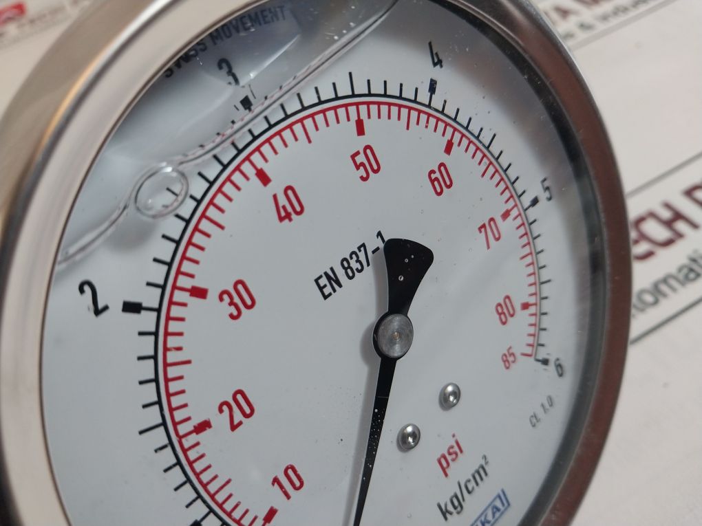 Wika En 837-1 Pressure Gauge 0-85 Psi