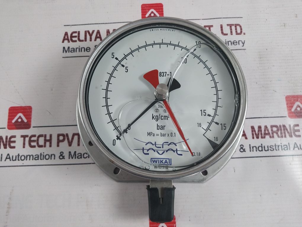 Wika En 837-1 Pressure Gauge 0-16 Kg/Cm2 0-16 Bar
