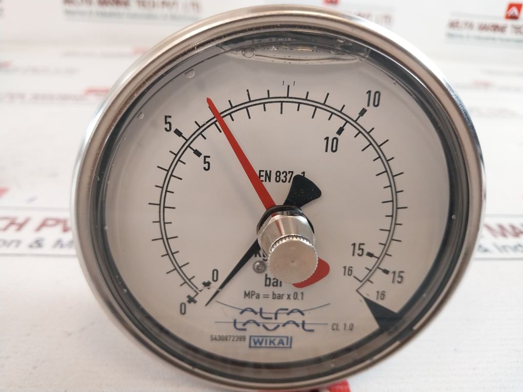 Wika En 837-1 Pressure Gauge 0-16 Bar Cl.1.0