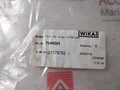 Wika En 837-1 1/2" Bottom Conn Pressure Gauge 0-25 Bar