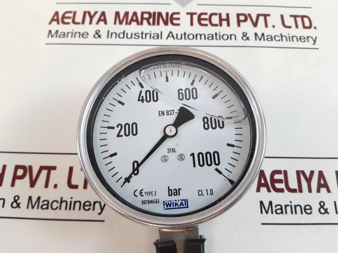 Wika En 837-1 Pressure Gauge 0 To 1000 Bar