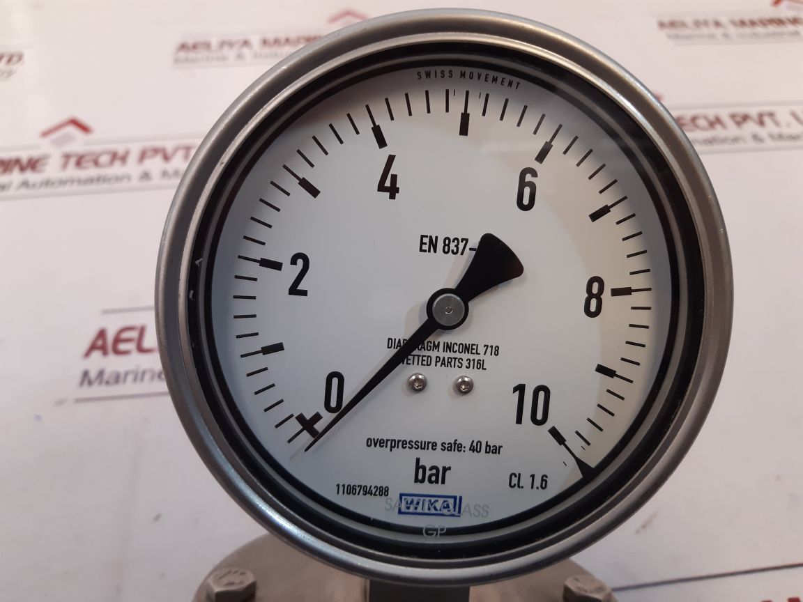 Wika En 837-3 Pressure Gauge