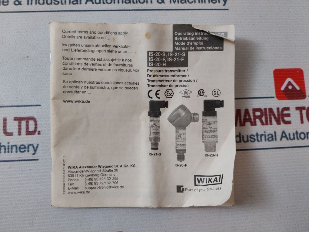 Wika Is-20-f Pressure Transmitter