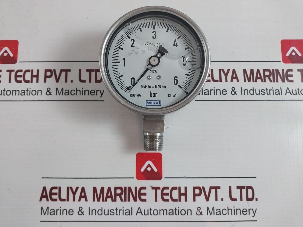 Wika Nbr 14105-1 Pressure Gauge 0-6 Bar