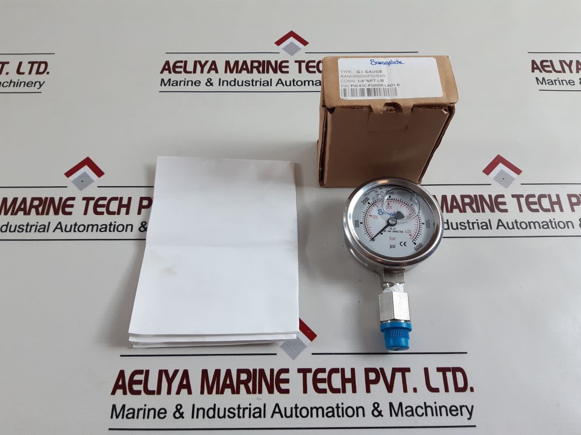 Wika Pgi-63C-pg6000-lao1-b Pressure Guage 0 To 400 Bar 0 To 6000 Psi
