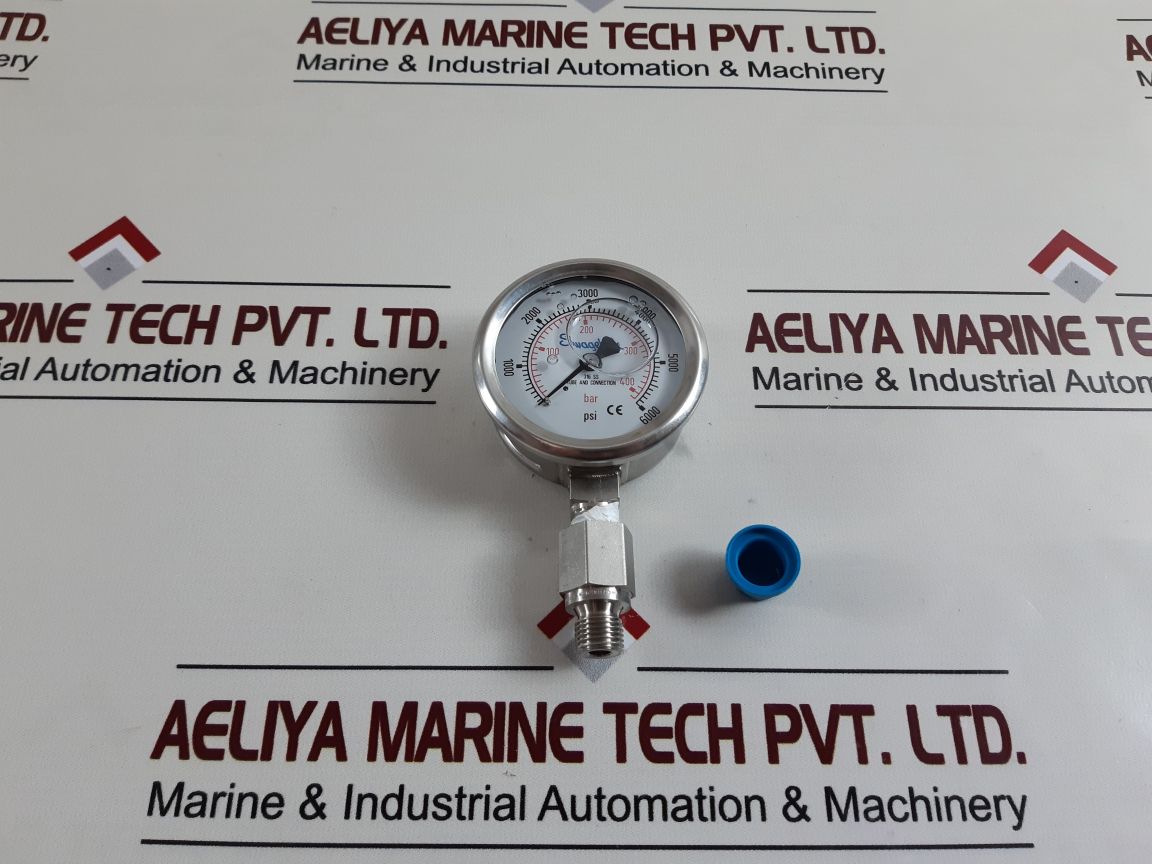 Wika Pgi-63C-pg6000-lao1-b Pressure Guage 0 To 400 Bar 0 To 6000 Psi
