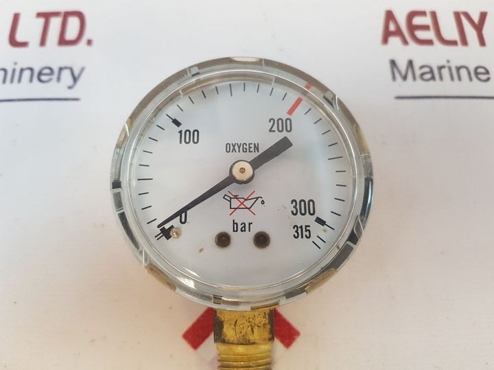 Wilhelmsen 90009795 Oxygen Gauge 0-315 Bar Free Shipping