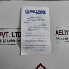 Williams P500V Plunger Seal Set