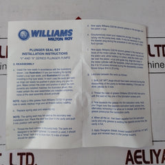 Williams Rk500V225Cr-tc Pump Repair Kit 500V/Ceramic/Tc