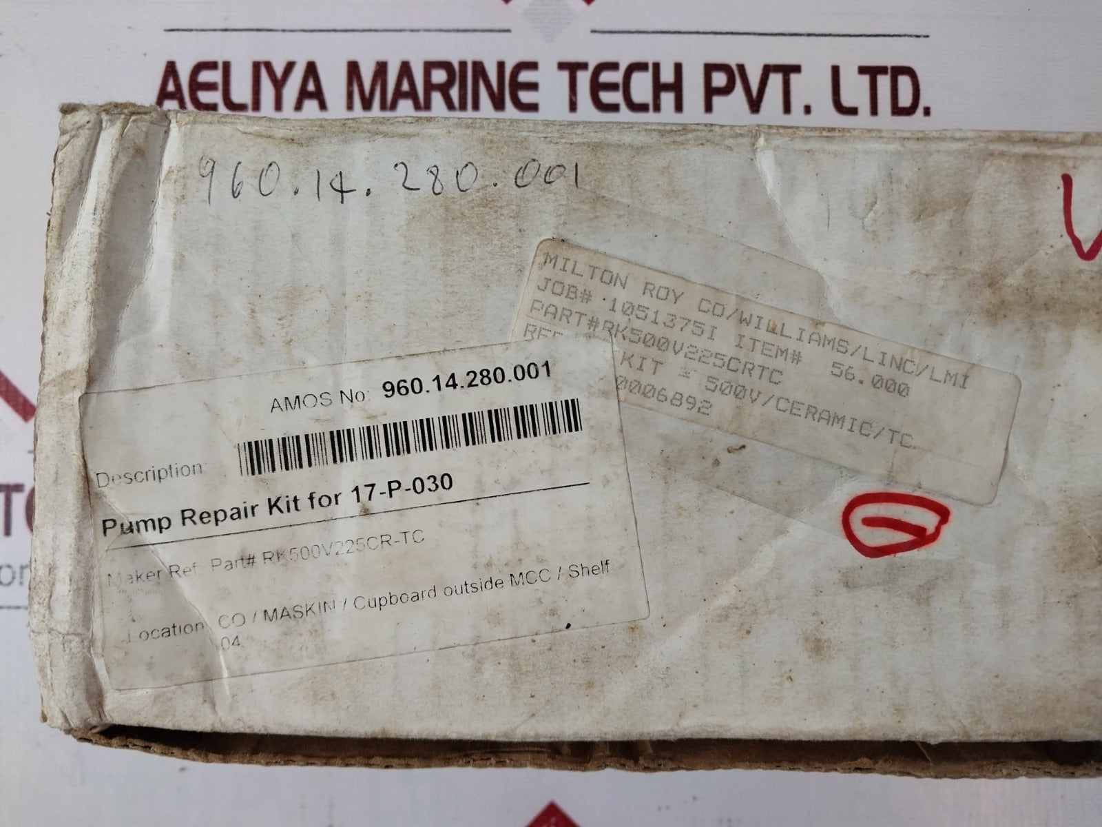 Williams Rk500V225Cr-tc Pump Repair Kit 500V/Ceramic/Tc
