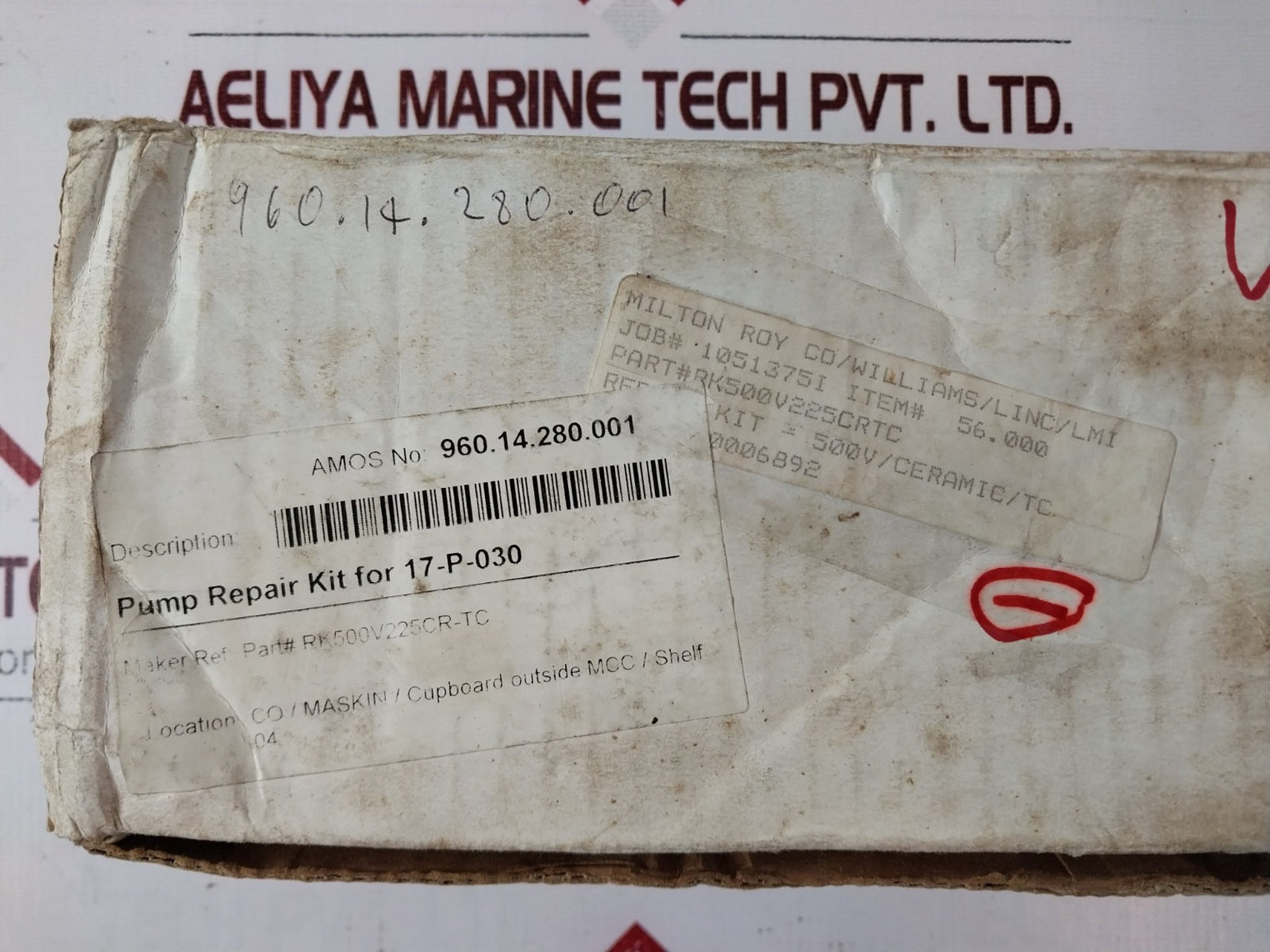 Williams Rk500V225Cr-tc Pump Repair Kit 500V/Ceramic/Tc