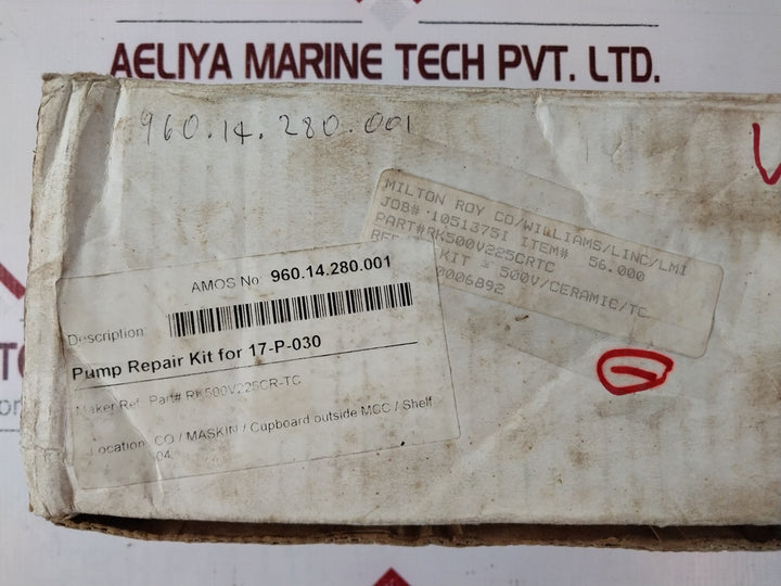 Williams Rk500V225Cr-tc Pump Repair Kit 500V/Ceramic/Tc
