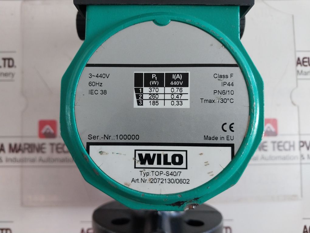 Wilo Top-s40/7 Power Pump 2072130/0602 Class F 60Hz