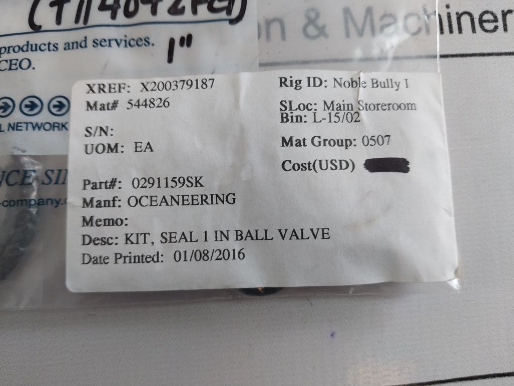 Wilson/Oceaneering 0291159-sk Seal Kit