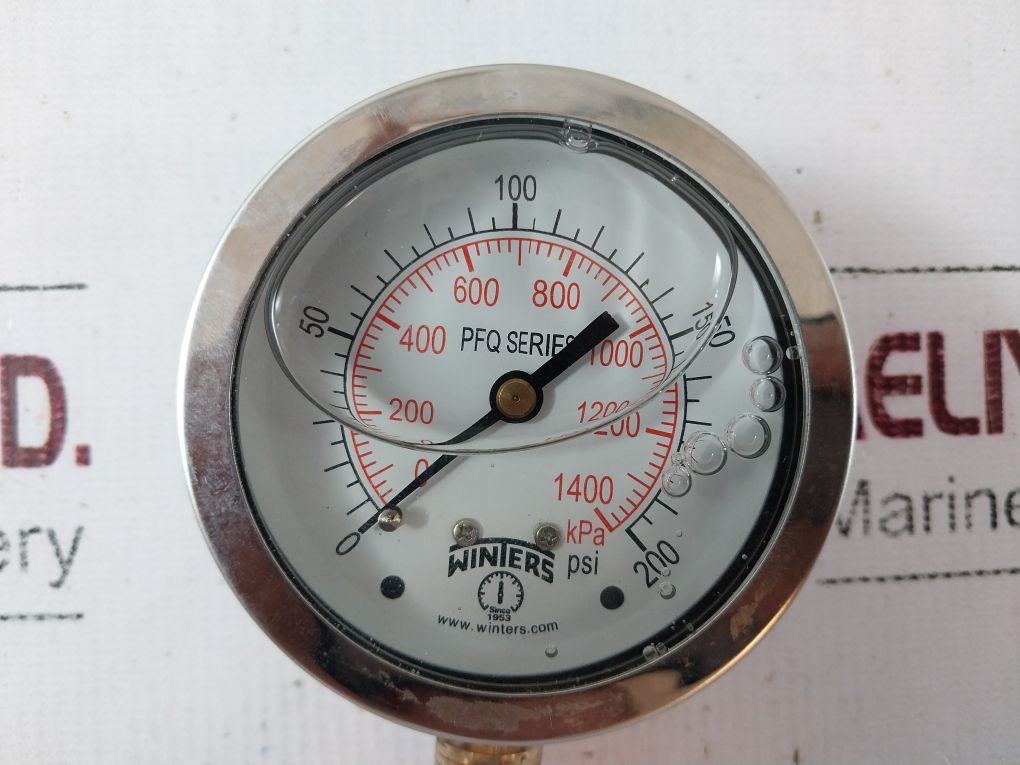 Winters Pfq806 Pressure Gauge 0-200 Psi