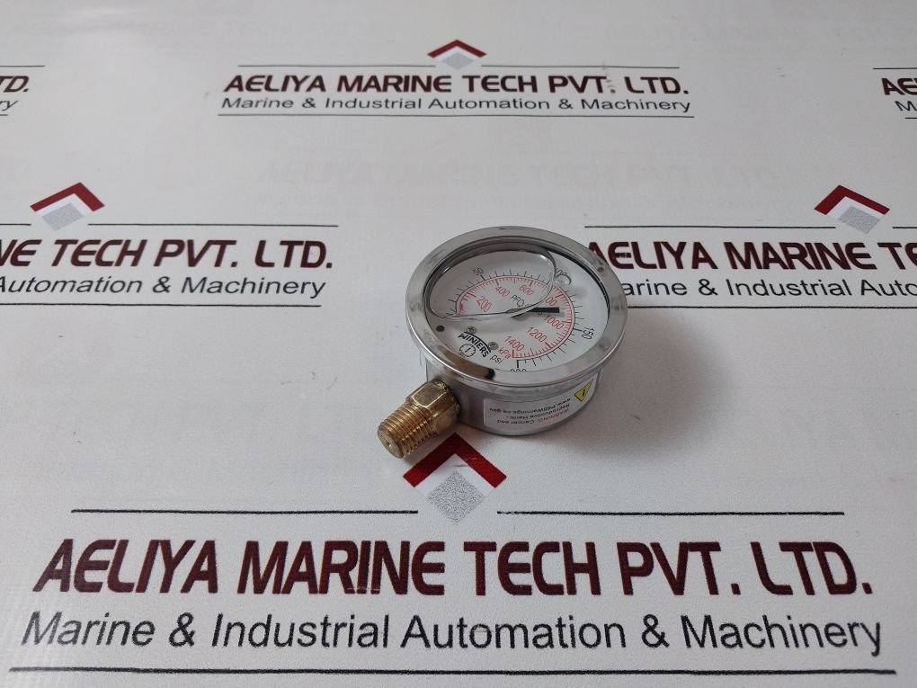 Winters Pfq Series Dual Scale Liquid-filled Pressure Gauge 0 To 1400 Kpa 0 To 20