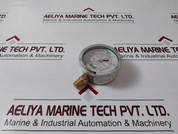 Winters Pfq Series Dual Scale Liquid-filled Pressure Gauge 0 To 1400 Kpa 0 To 20