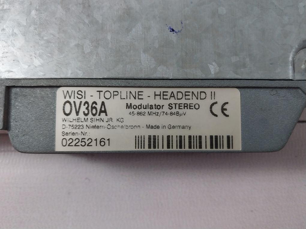 Wisi Top Line Headend Ov36A Modulator Stereo Meter Transducer Transmitter
