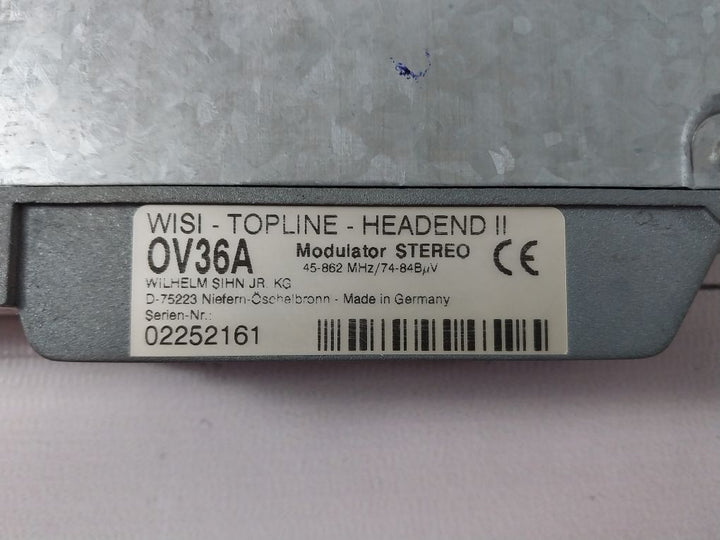 Wisi Top Line Headend Ov36A Modulator Stereo Meter Transducer Transmitter