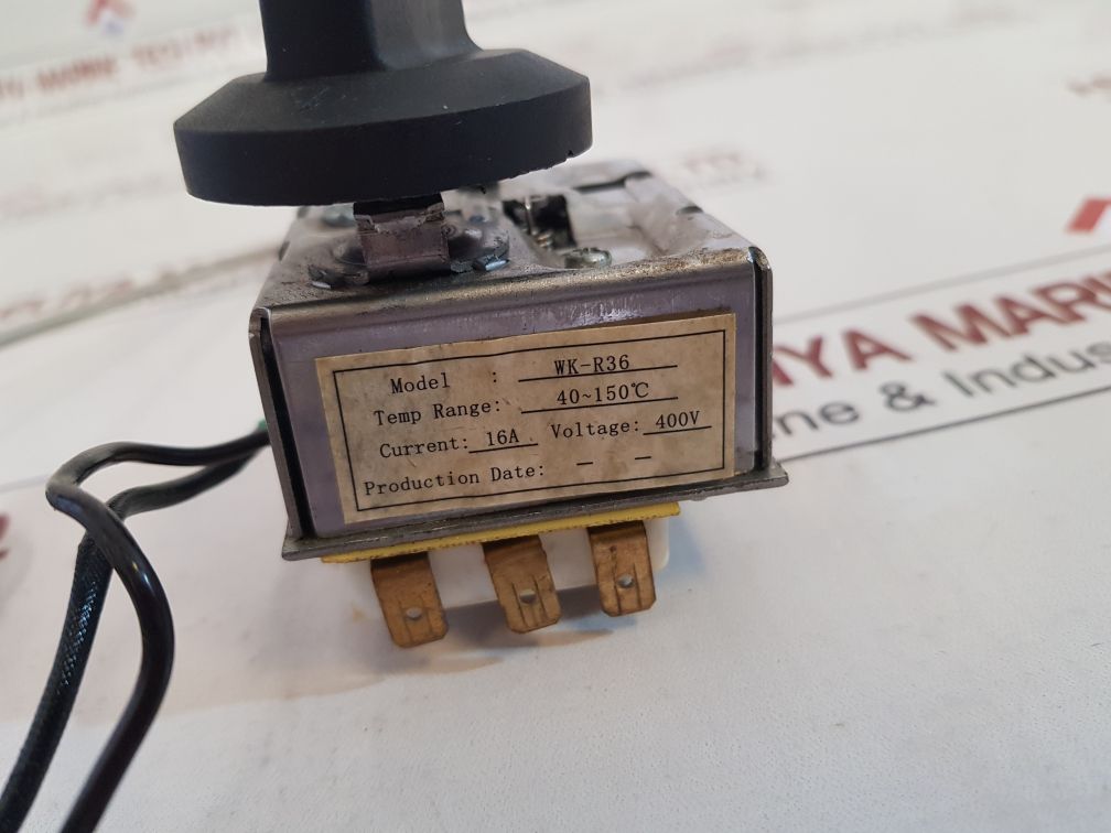 Thermische Schakelaar WK-R36 Voor Ventilatorkachels 16A 400V 0-40°C Thermische Schakelaar WK-R36 Voor Ventilatorkachels 16A 400V 0-40°C