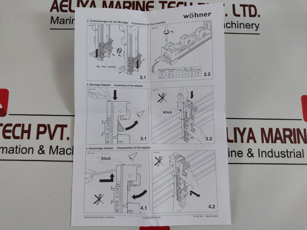 Wohner Eec6063-l Busbar Adapter