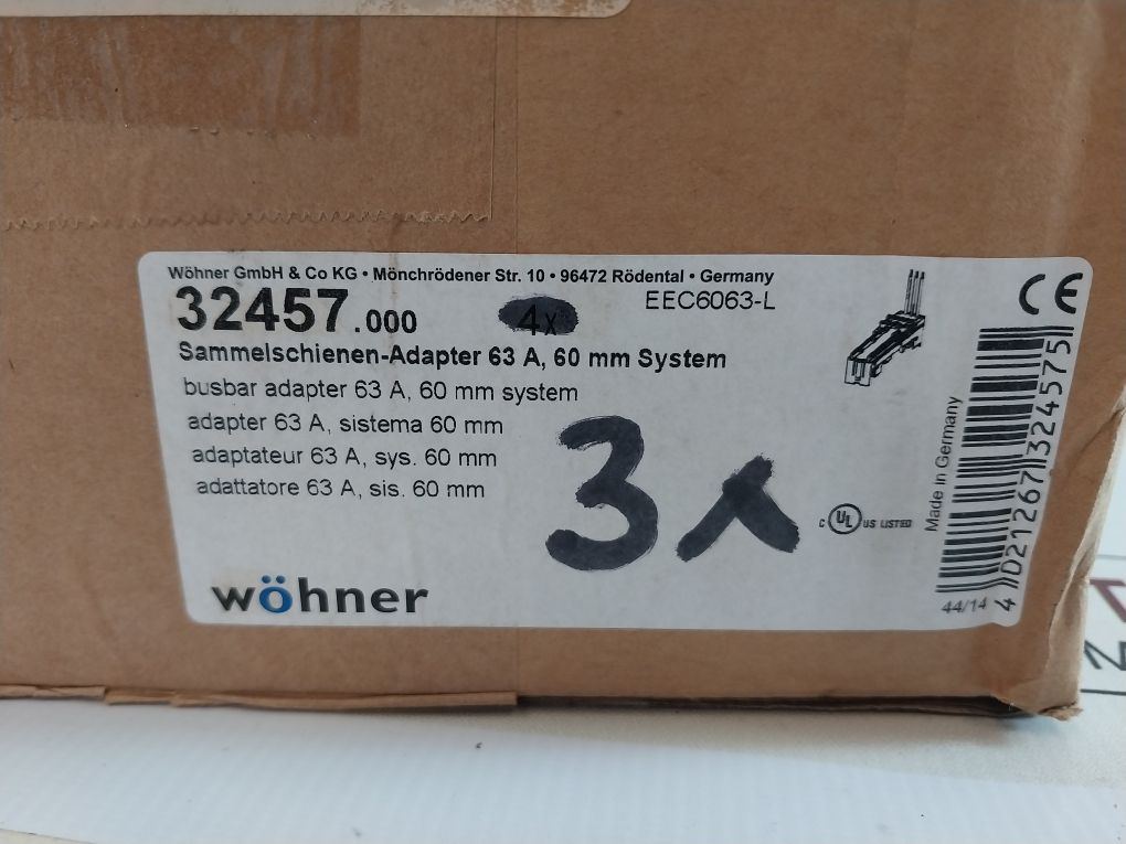 Wohner Eec6063-l Busbar Adapter