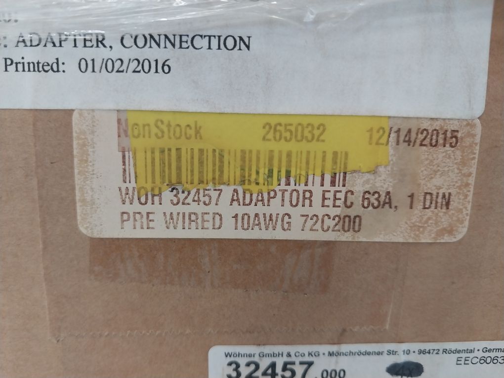 Wohner Eec6063-l Busbar Adapter