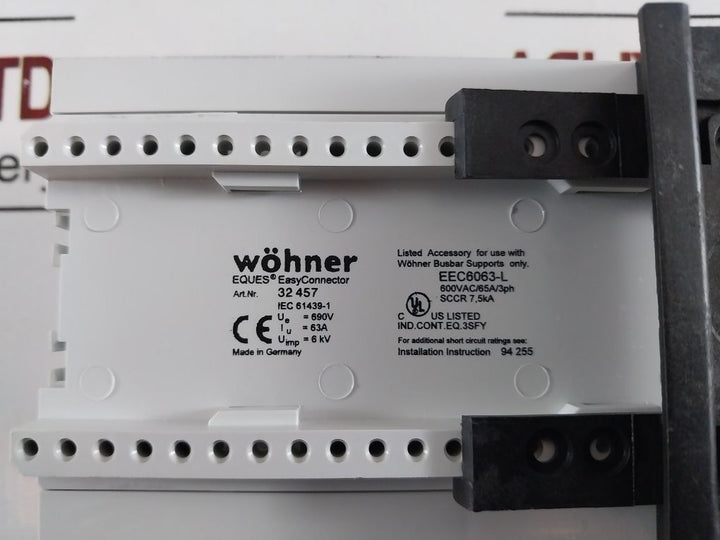 Wohner Eec6063-l Busbar Adapter