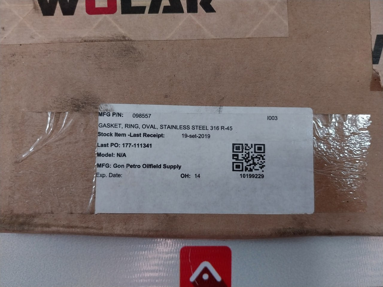 Wolar 6A-0333 Stainless Steel 316 R-45 Gasket Ring