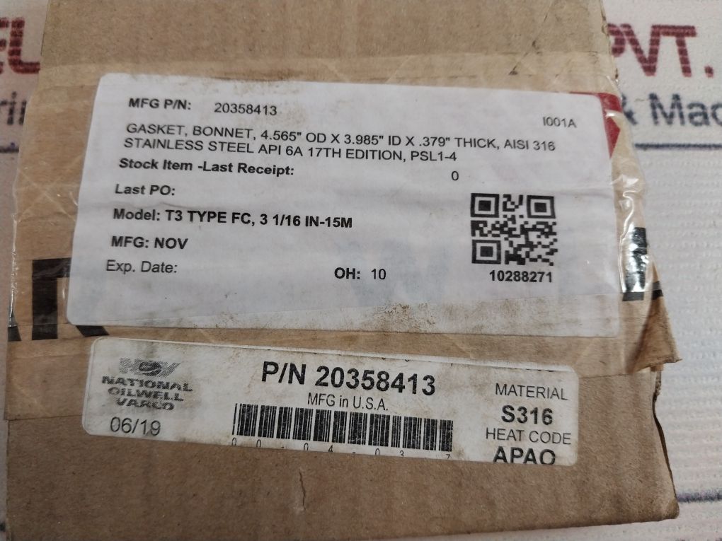 Wolar S316 Gasket Ring 20358413