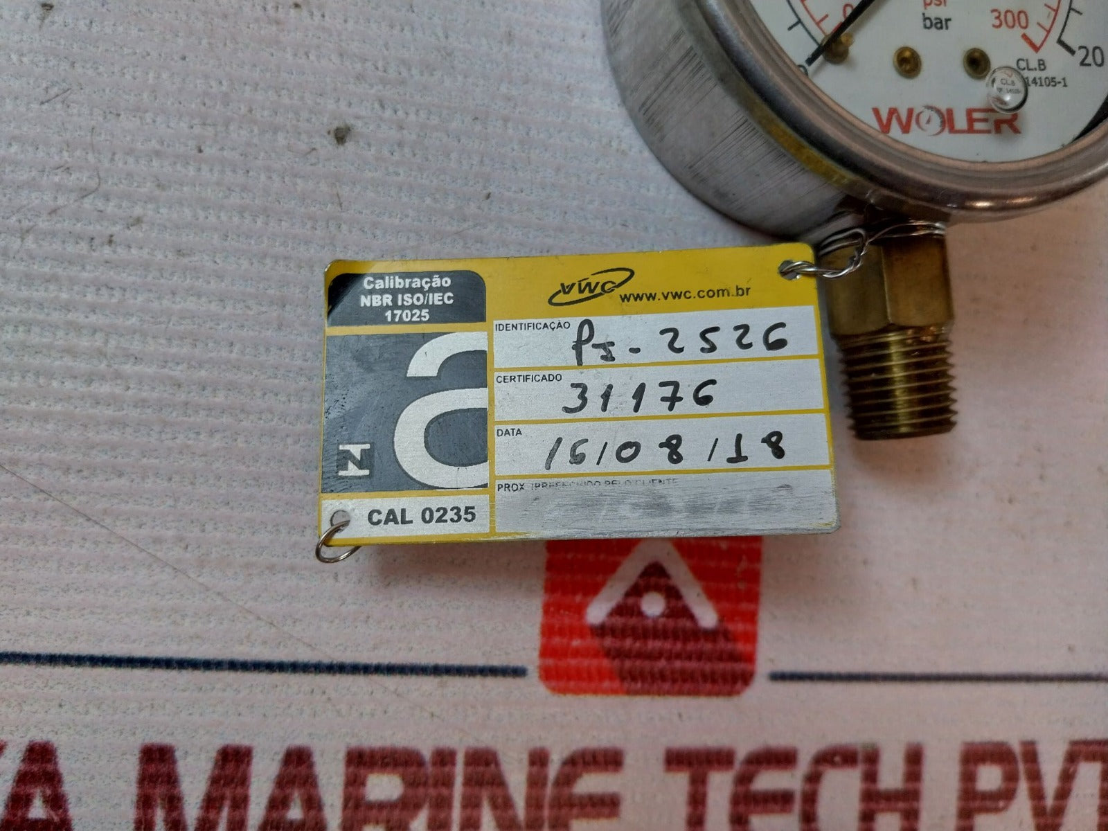 Woler Nbr 14105-1 Pressure Gauge 0-300 Psi