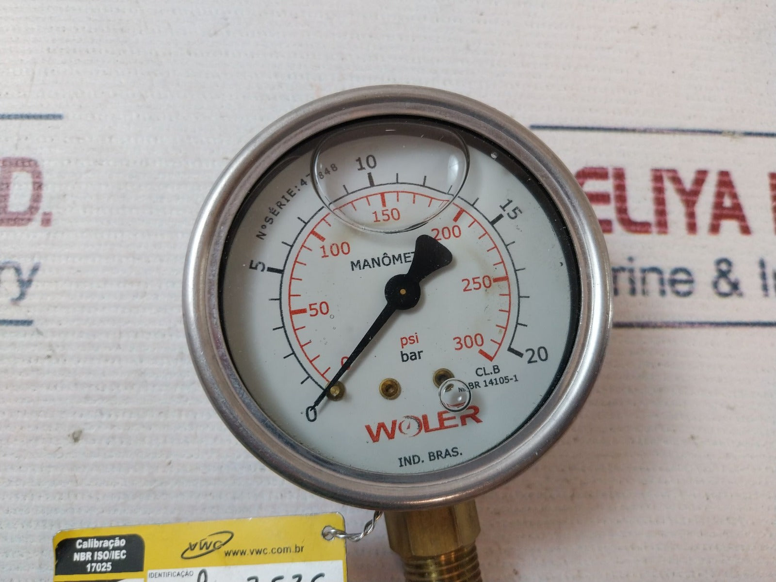 Woler Nbr 14105-1 Pressure Gauge 0-300 Psi