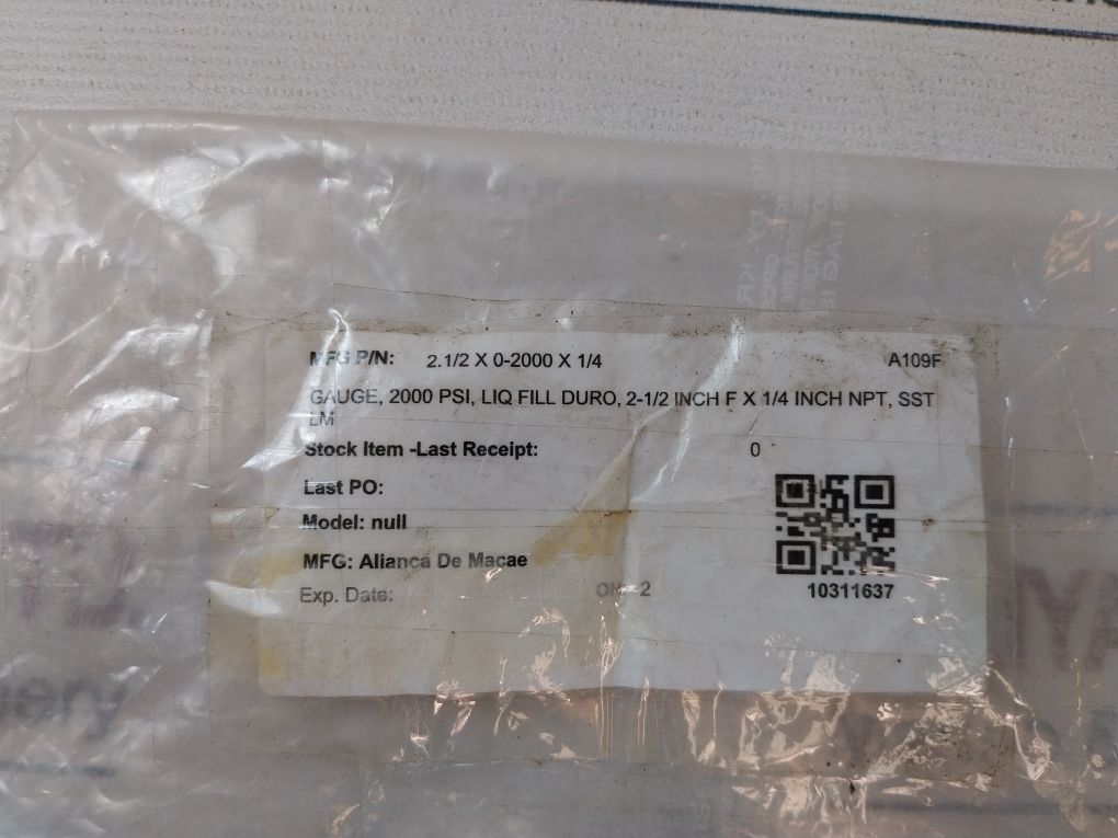 Woler Nbr 14105-1 Pressure Gauge 0-2000 Psi