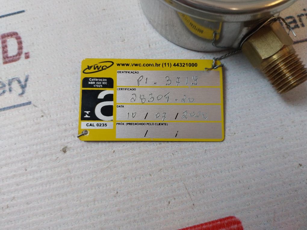 Woler Nbr 14105-1 Pressure Gauge 0-2000 Psi