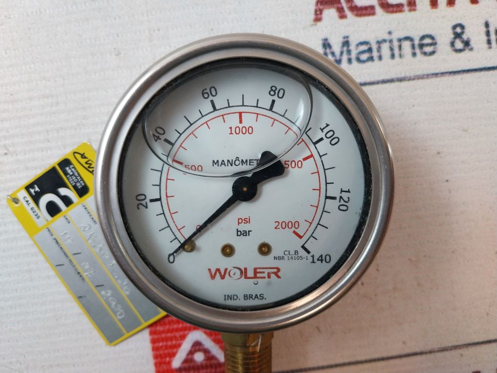 Woler Nbr 14105-1 Pressure Gauge 0-2000 Psi