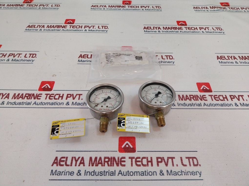 Woler Nbr 14105-1 Pressure Gauge 0-200 Psi 0-14 Bar