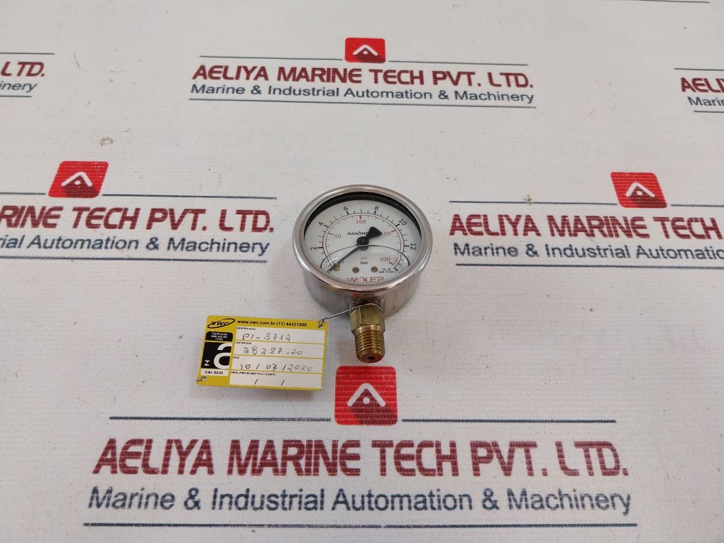 Woler Nbr 14105-1 Pressure Gauge 0-200 Psi 0-14 Bar