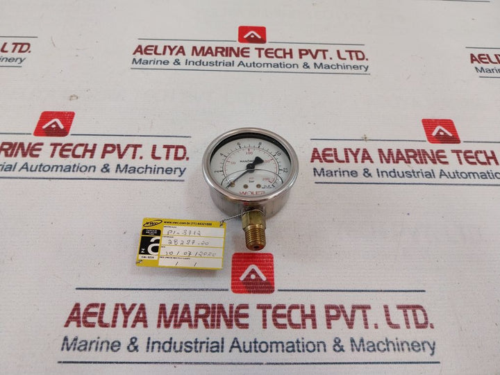 Woler Nbr 14105-1 Pressure Gauge 0-200 Psi 0-14 Bar