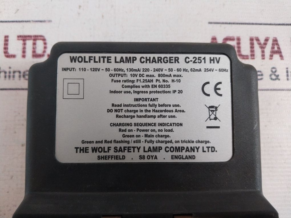 Wolf C-251 Hv Wolflite Lamp Charger 62Ma