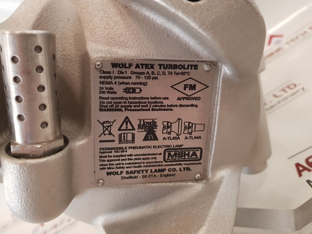 Wolf Sira02Atex5099X Safety Lamp 24 Volts 250 Watts