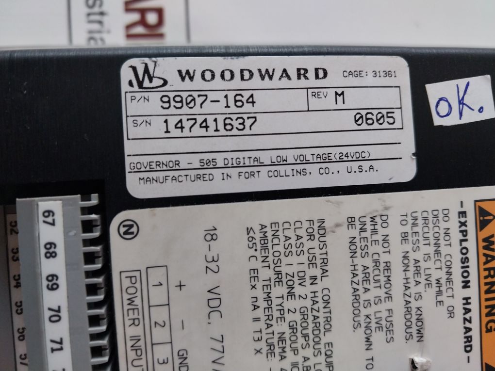 Woodward 505 Turbine Control 9907-164