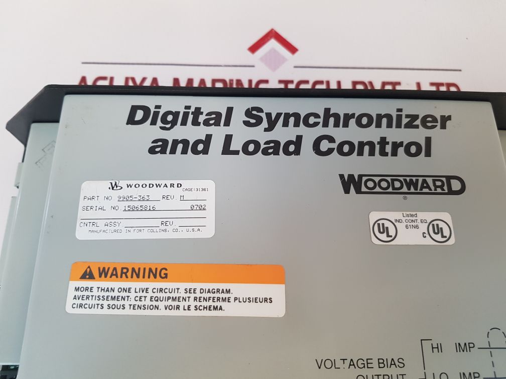 Woodward 9905-363 Digital Synchronizer And Load Control