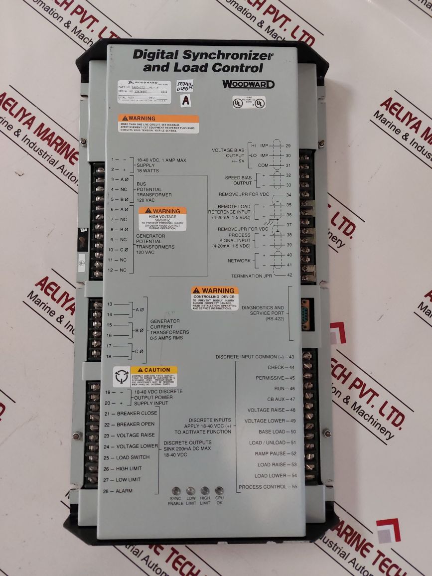 Woodward 9905-373 Rev.P Digital Synchronizer And Load Control
