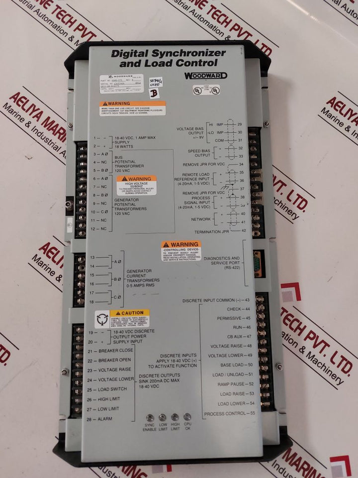 Woodward 9905-373 Rev.P Digital Synchronizer And Load Control