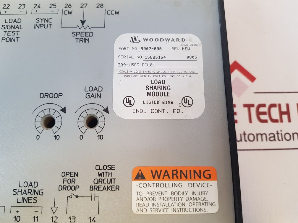Woodward 9907-838 Load Sharing Module
