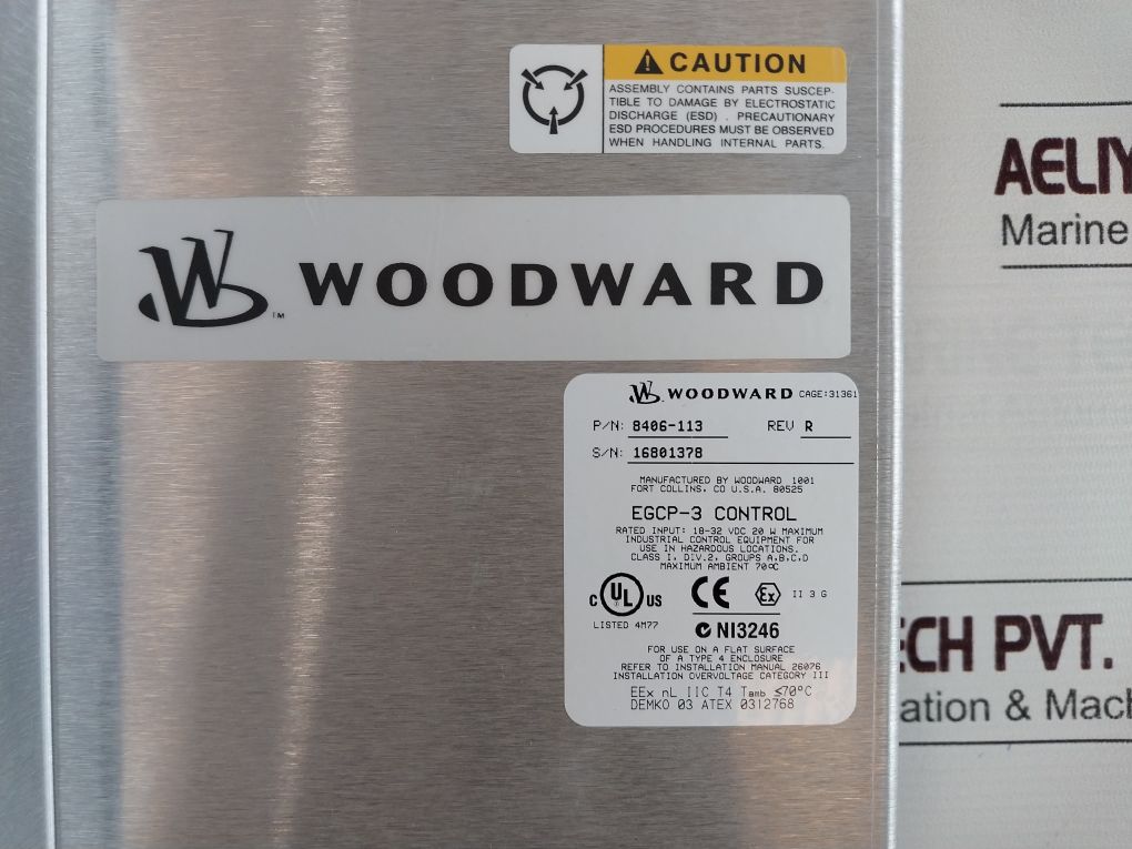 Woodward Egcp-3 Digital Control 8406-113 Operator Interface Rev. R