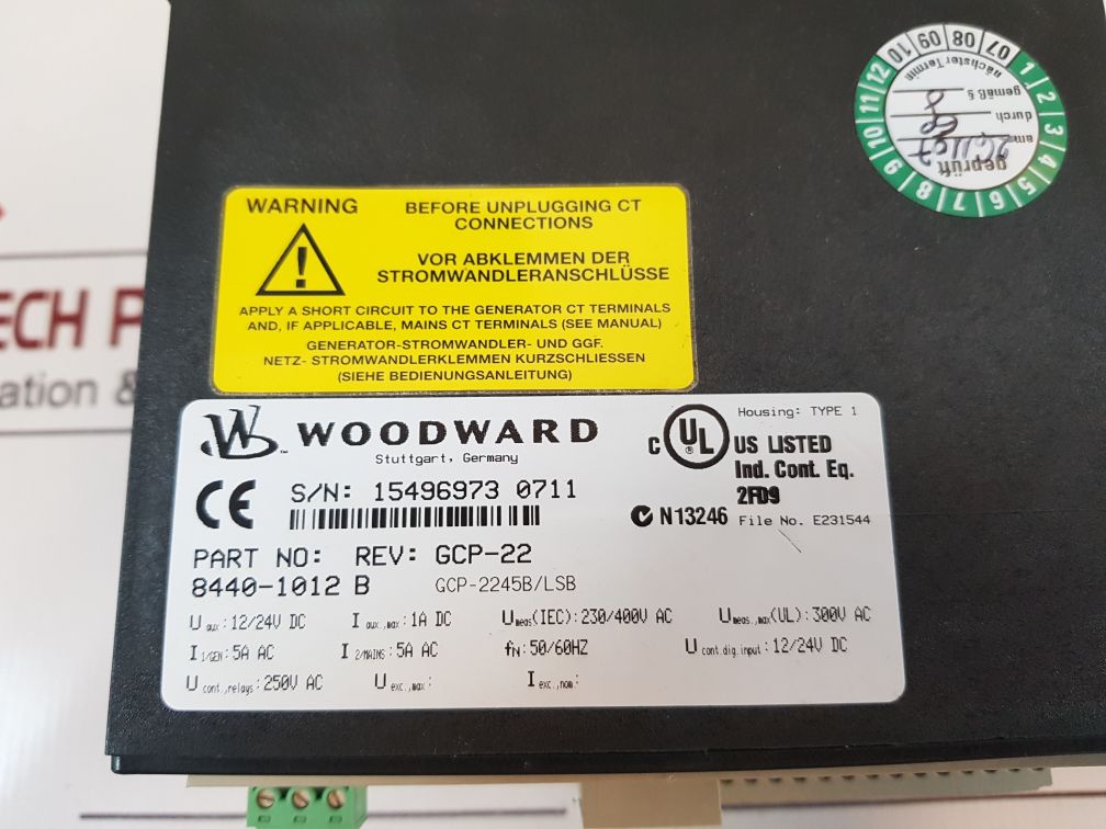 Woodward Gcp-20 Generator Control 